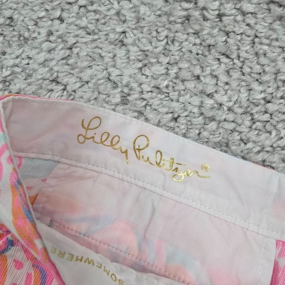 Lilly Pulitzer Buttercup Shorts Womens 00 Scalloped Hem Beach Resort Vacation - Picture 4 of 14